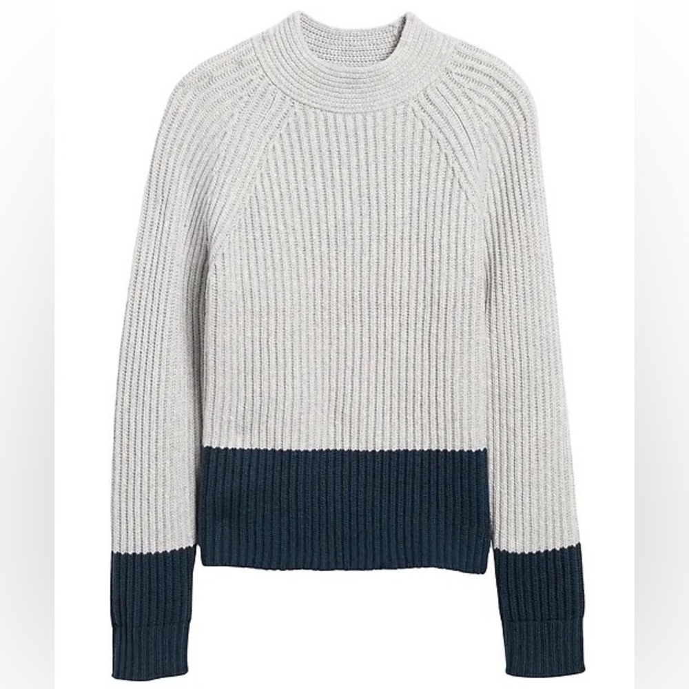 Banana Republic Chunky Ribbed Color Block Sweater